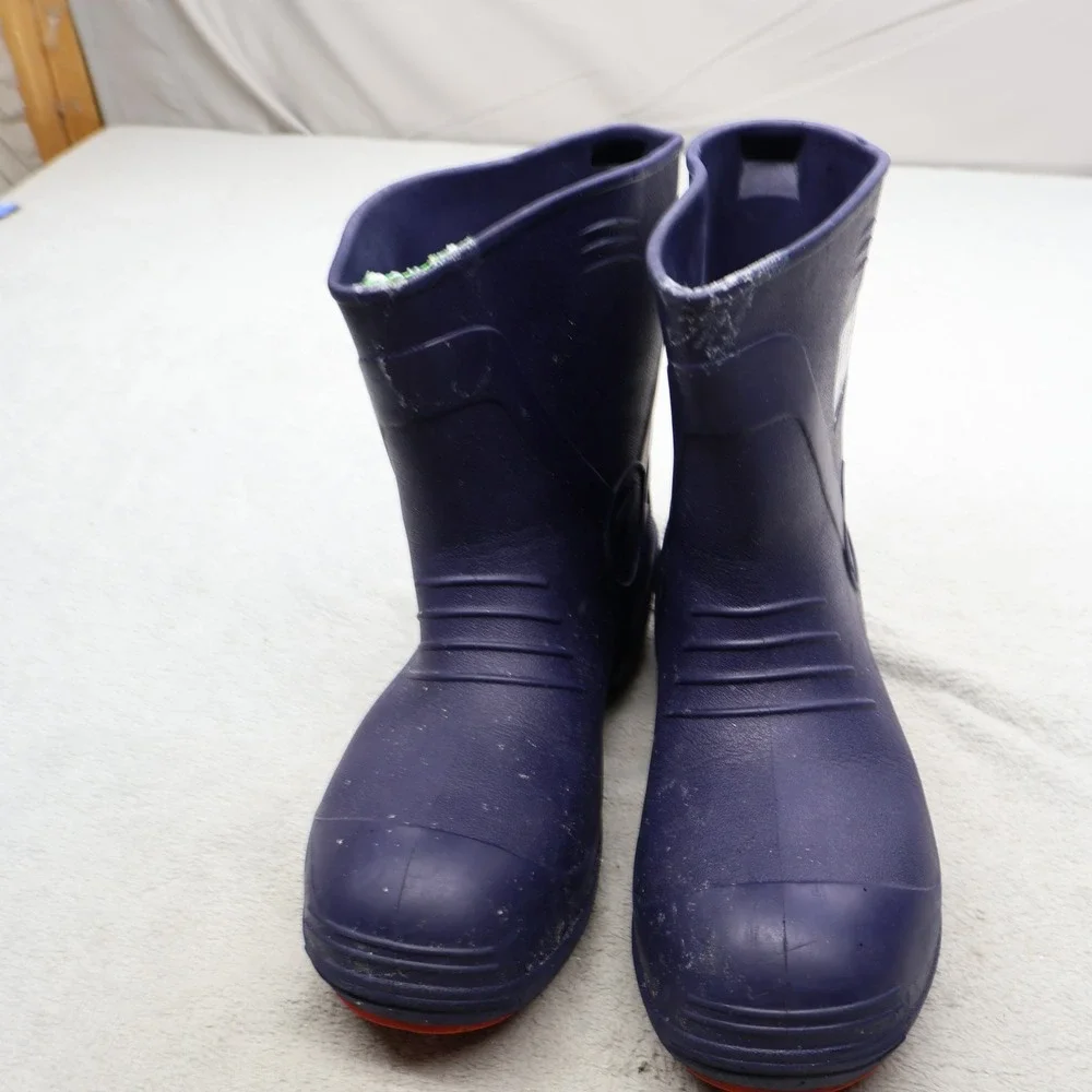 Tingley Flite Unisex M9 W11 Rain Boots Blue Slip Safety Toe Waterproof Pull On
